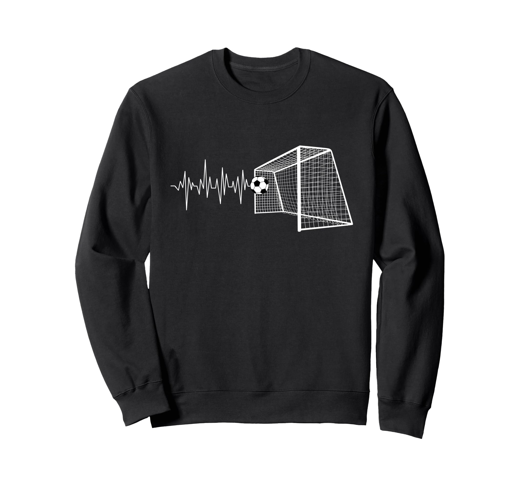 Funny Soccer Heartbeat Ecg Football Sweatshirt - Unique Graphic for Adults - T-Shirt, Sweatshirt, Hoodie