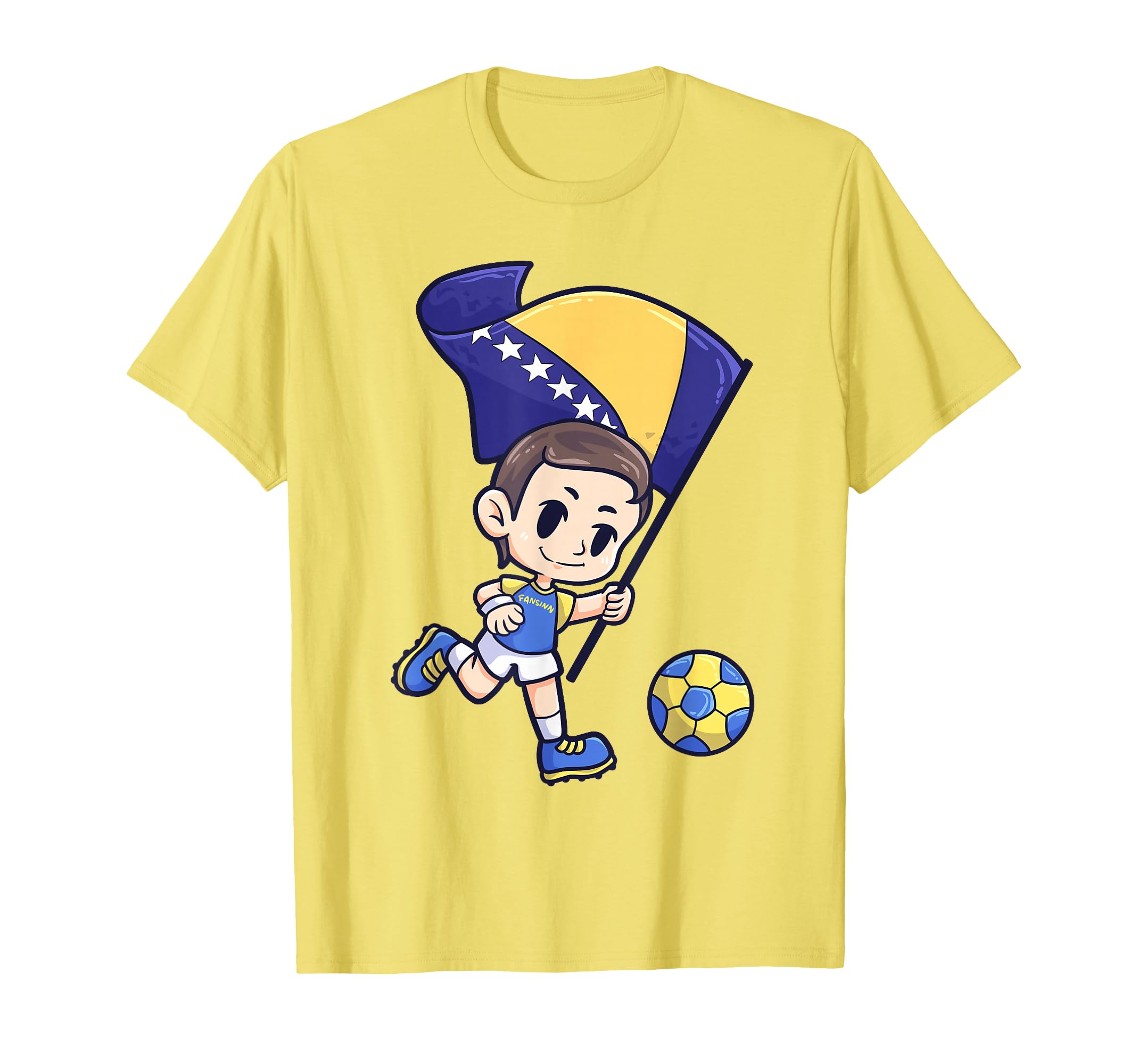 Funny Soccer Bosnia Herzegovina Flag T-Shirt - Graphic Print for Adults - T-Shirt, Sweatshirt, Hoodie