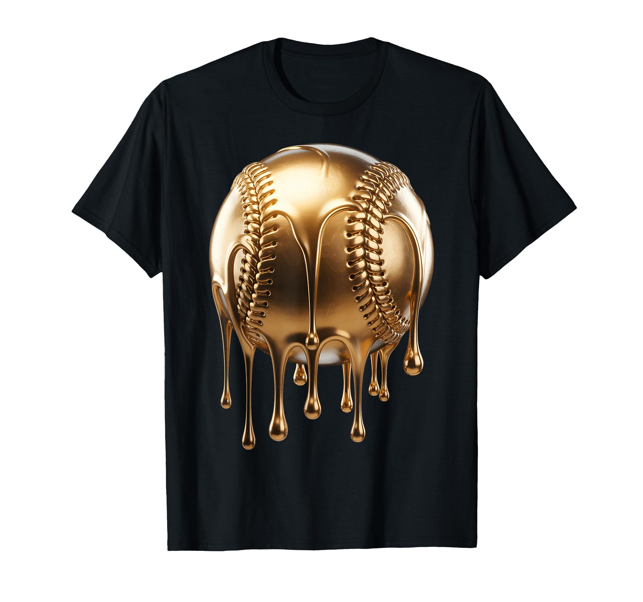 Dripping Gold Drip Baseball Game Day T-Shirt - Graphic Print for Adults - T-Shirt, Sweatshirt, Hoodie