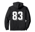 Number 83 Backside 80S 90S Team Jersey Hoodie - Fun Novelty Design Unisex - T-Shirt, Sweatshirt, Hoodie