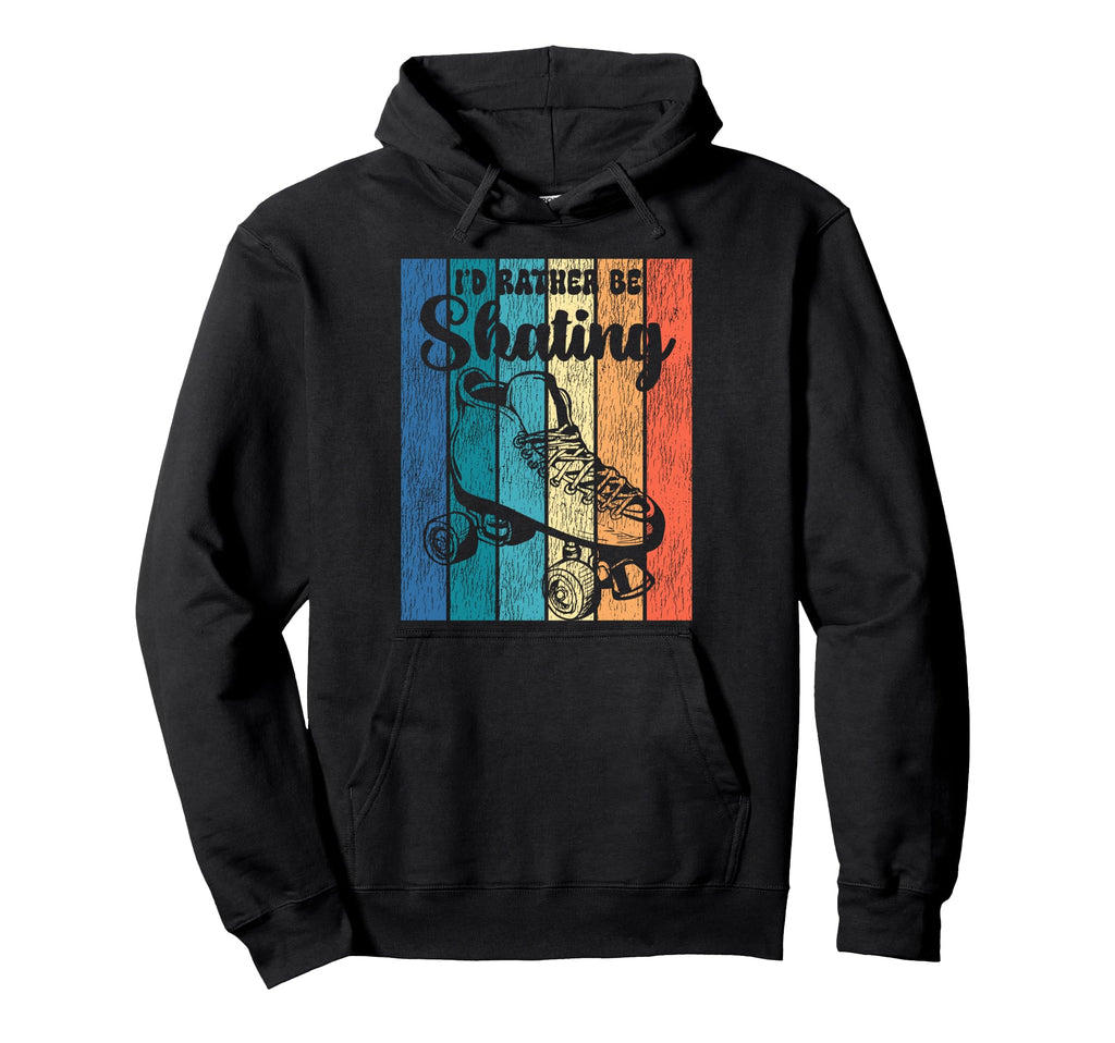 Roller Skating Skate 1970S Black Afro Hoodie - Novelty Apparel for Adults - T-Shirt, Sweatshirt, Hoodie