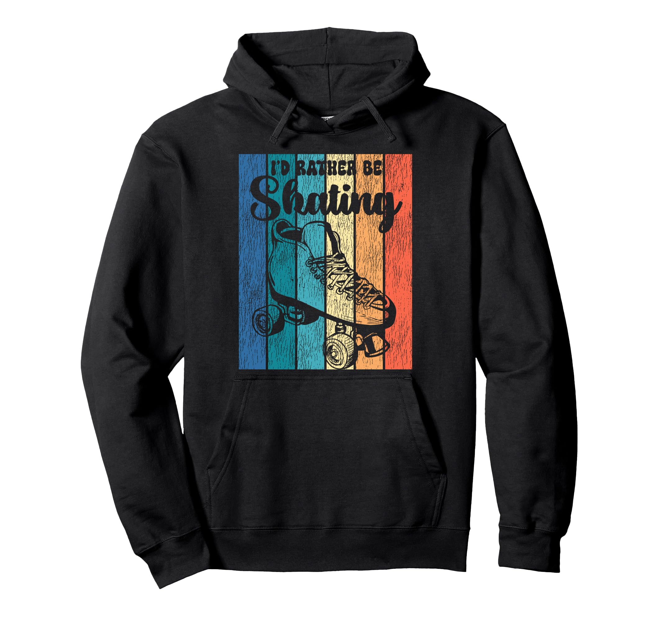 Roller Skating Skate 1970S Black Afro Hoodie - Novelty Apparel for Adults - T-Shirt, Sweatshirt, Hoodie