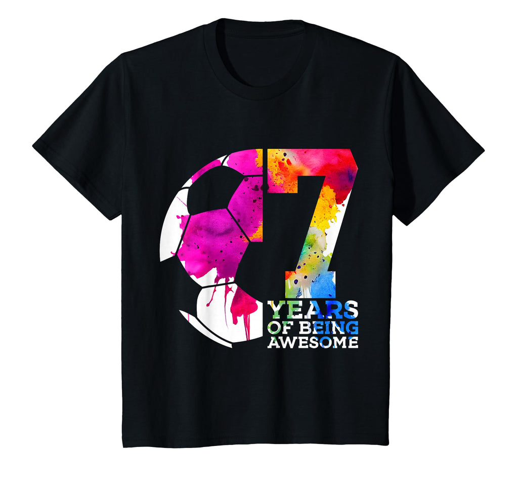 7 Years Being Awesome Soccer 7Th T-Shirt - Custom Art Print for Adults - T-Shirt, Sweatshirt, Hoodie