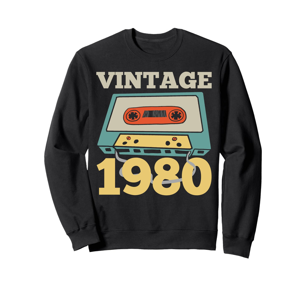 1980 Birthday Party Cassette Tape Gift Sweatshirt - Streetwear Style Unisex - T-Shirt, Sweatshirt, Hoodie