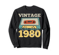 1980 Birthday Party Cassette Tape Gift Sweatshirt - Streetwear Style Unisex - T-Shirt, Sweatshirt, Hoodie