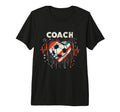 Soccer Coach Training Heart Beat Football T-Shirt - Graphic Print Unisex - T-Shirt, Sweatshirt, Hoodie
