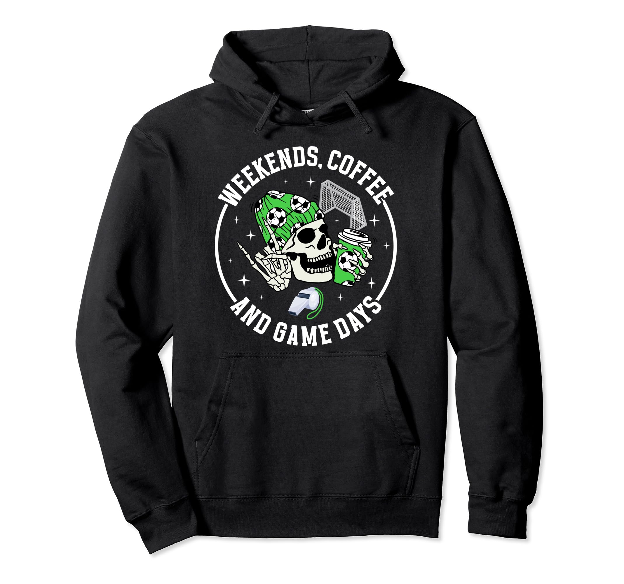 Weekends Coffee Soccer Mom Soccer Hoodie - Minimalist Print for Adults - T-Shirt, Sweatshirt, Hoodie