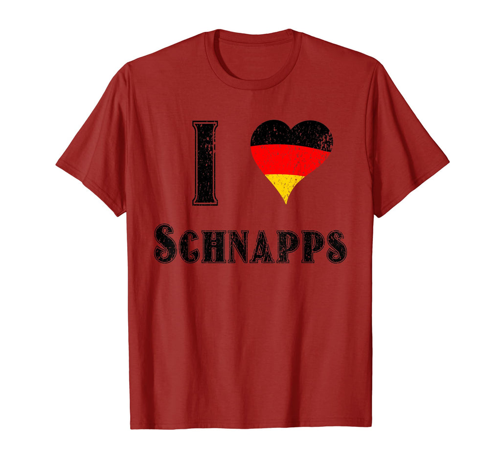 I Love Schnapps German T Deutschland T-Shirt - Unique Graphic for Adults - T-Shirt, Sweatshirt, Hoodie