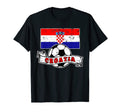 Croatia Soccer Ball And Flag Distressed T-Shirt - Graphic Print Men Women - T-Shirt, Sweatshirt, Hoodie