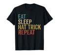Eat Sleep Hat Trick Repeat Ice Hockey T-Shirt - Trendy Graphic for Adults - T-Shirt, Sweatshirt, Hoodie