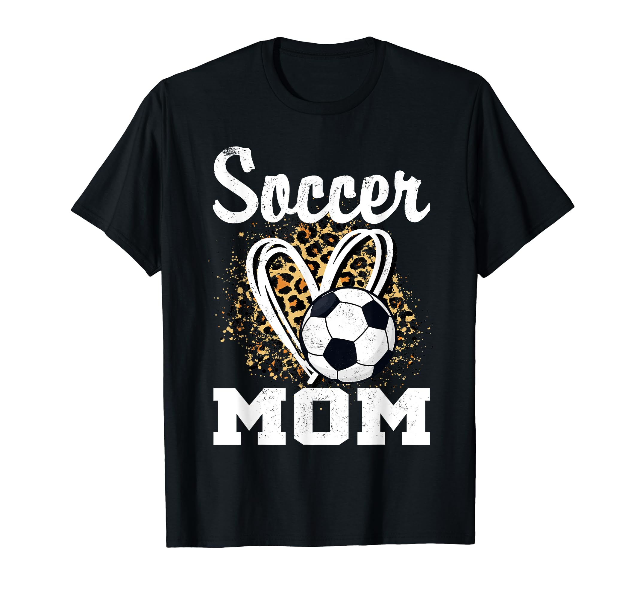 Soccer Mom Leopard Heart Matching T-Shirt - Aesthetic Graphic Men Women - T-Shirt, Sweatshirt, Hoodie