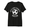 Le Flore County Soccer Distressed 90S Tri T-Shirt - Unique Graphic Unisex - T-Shirt, Sweatshirt, Hoodie