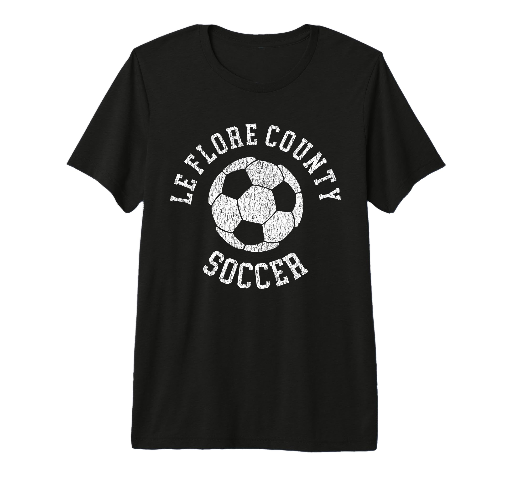 Le Flore County Soccer Distressed 90S Tri T-Shirt - Unique Graphic Unisex - T-Shirt, Sweatshirt, Hoodie
