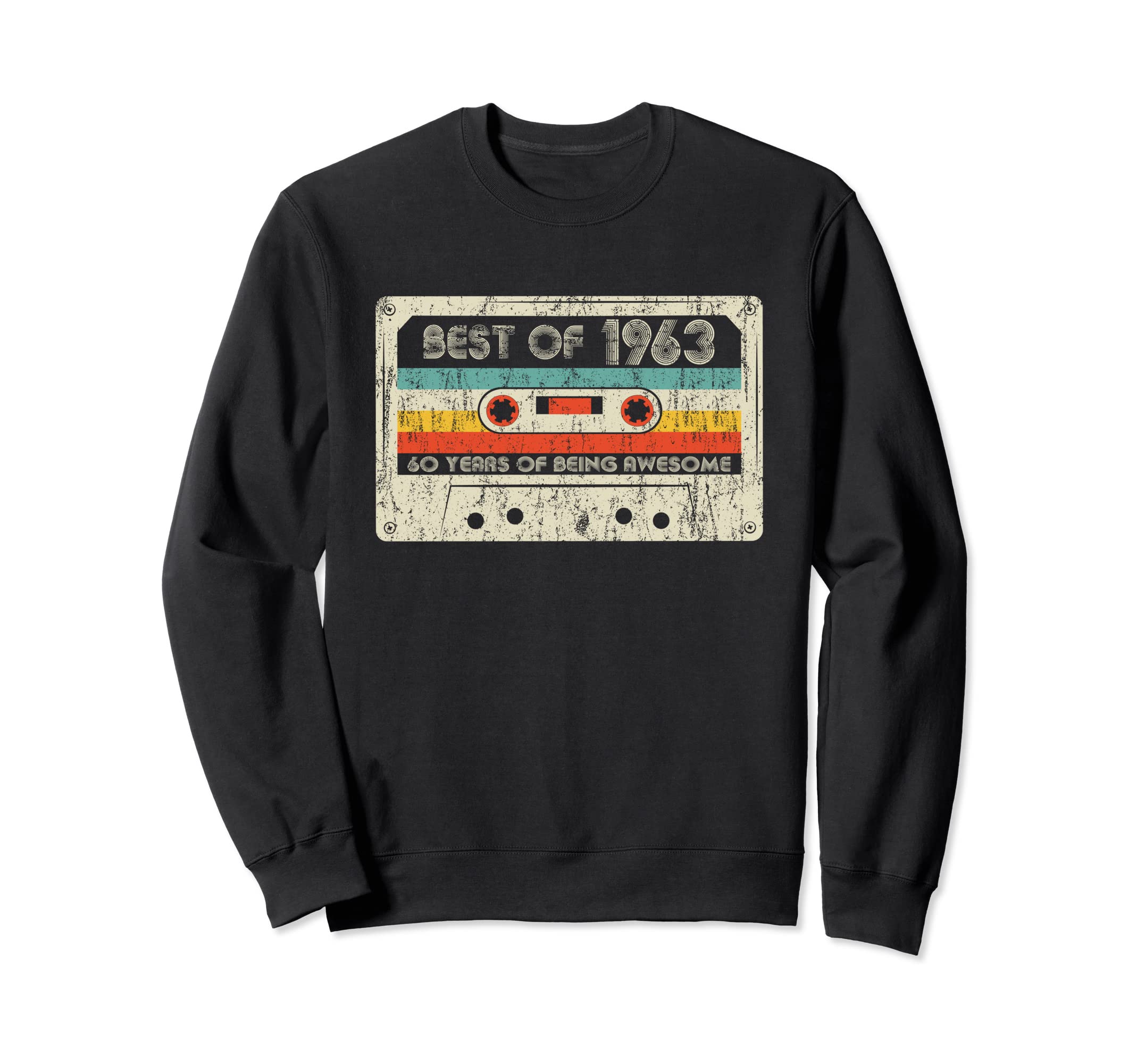 Best 1963 60Th Birthday Cassette Tape Sweatshirt - Trendy Graphic Unisex - T-Shirt, Sweatshirt, Hoodie