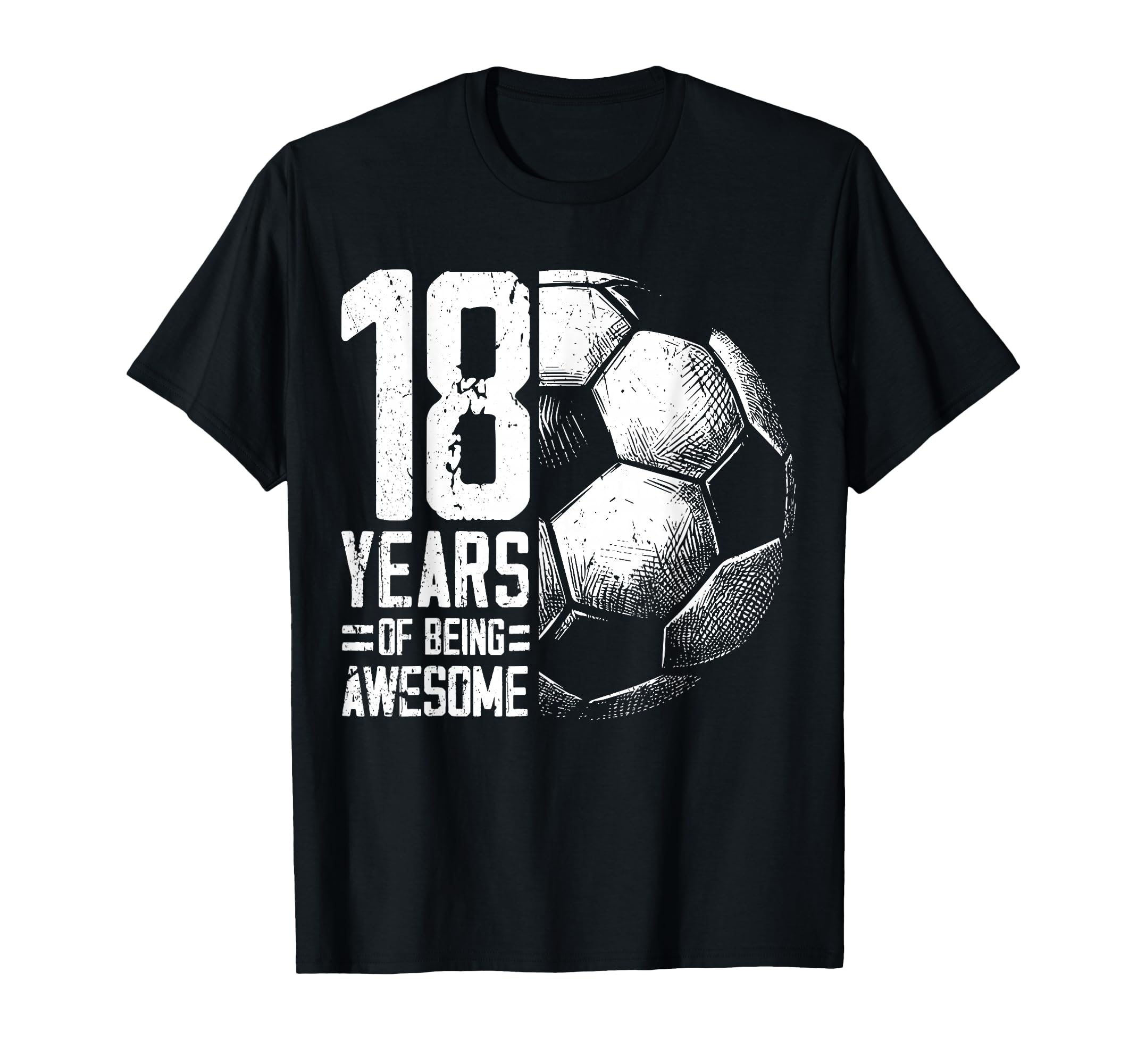 18Th Birthday Soccer Player T-Shirt - Aesthetic Graphic for Adults - T-Shirt, Sweatshirt, Hoodie