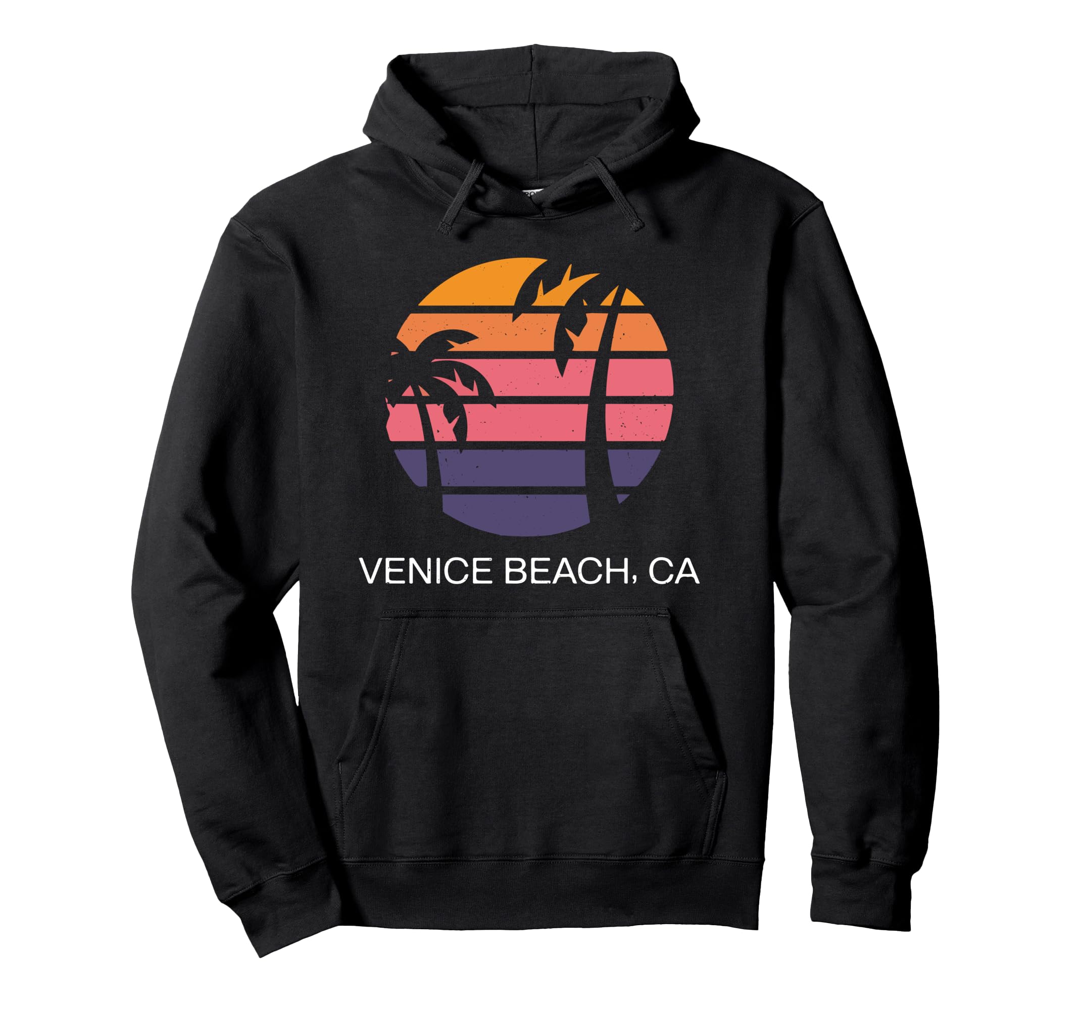 Venice Beach California Sunset Surf Vibes Hoodie - Aesthetic Graphic Unisex - T-Shirt, Sweatshirt, Hoodie