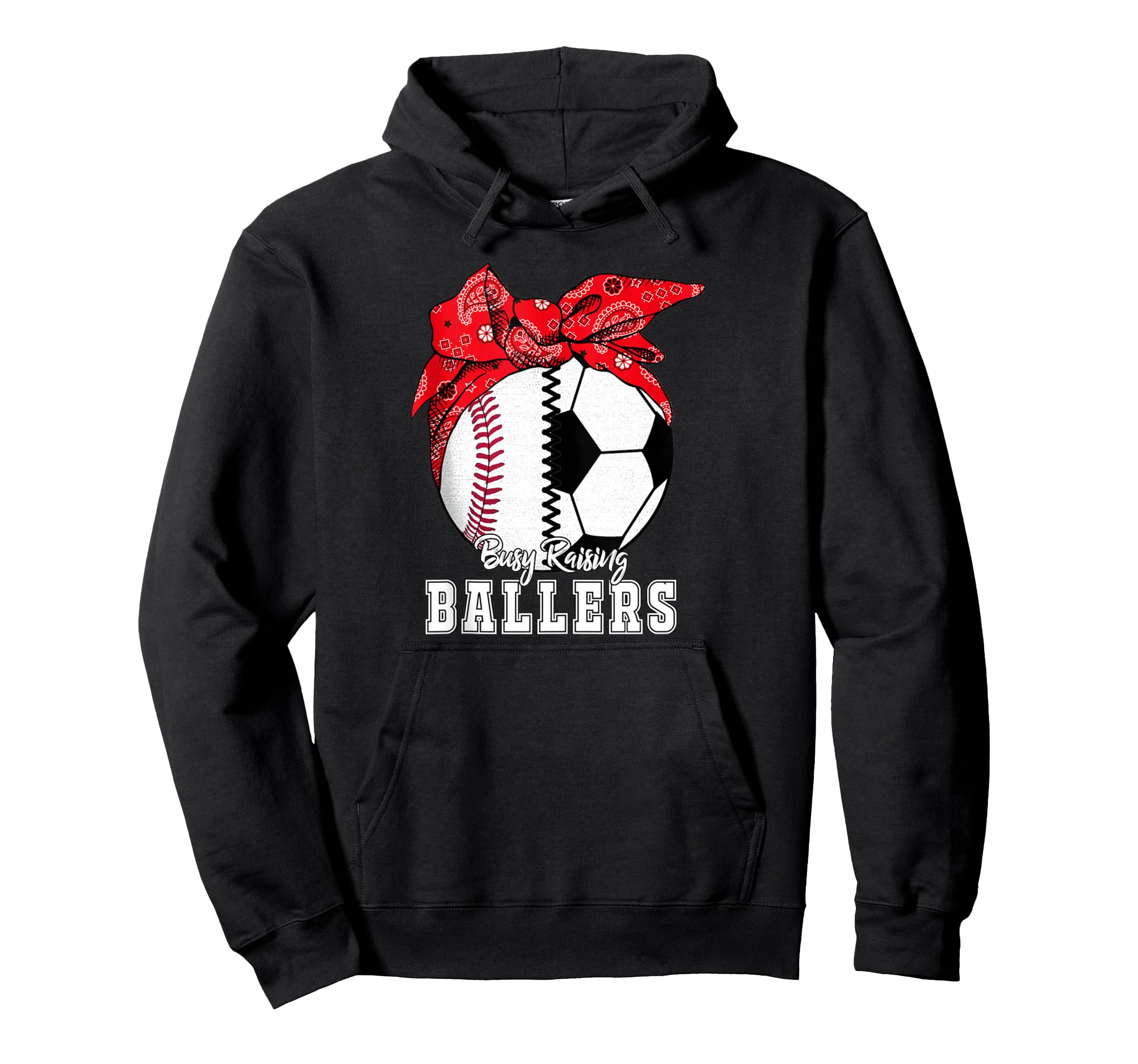 Busy Raising Ballers Baseball Soccer Hoodie - Minimalist Print Unisex - T-Shirt, Sweatshirt, Hoodie