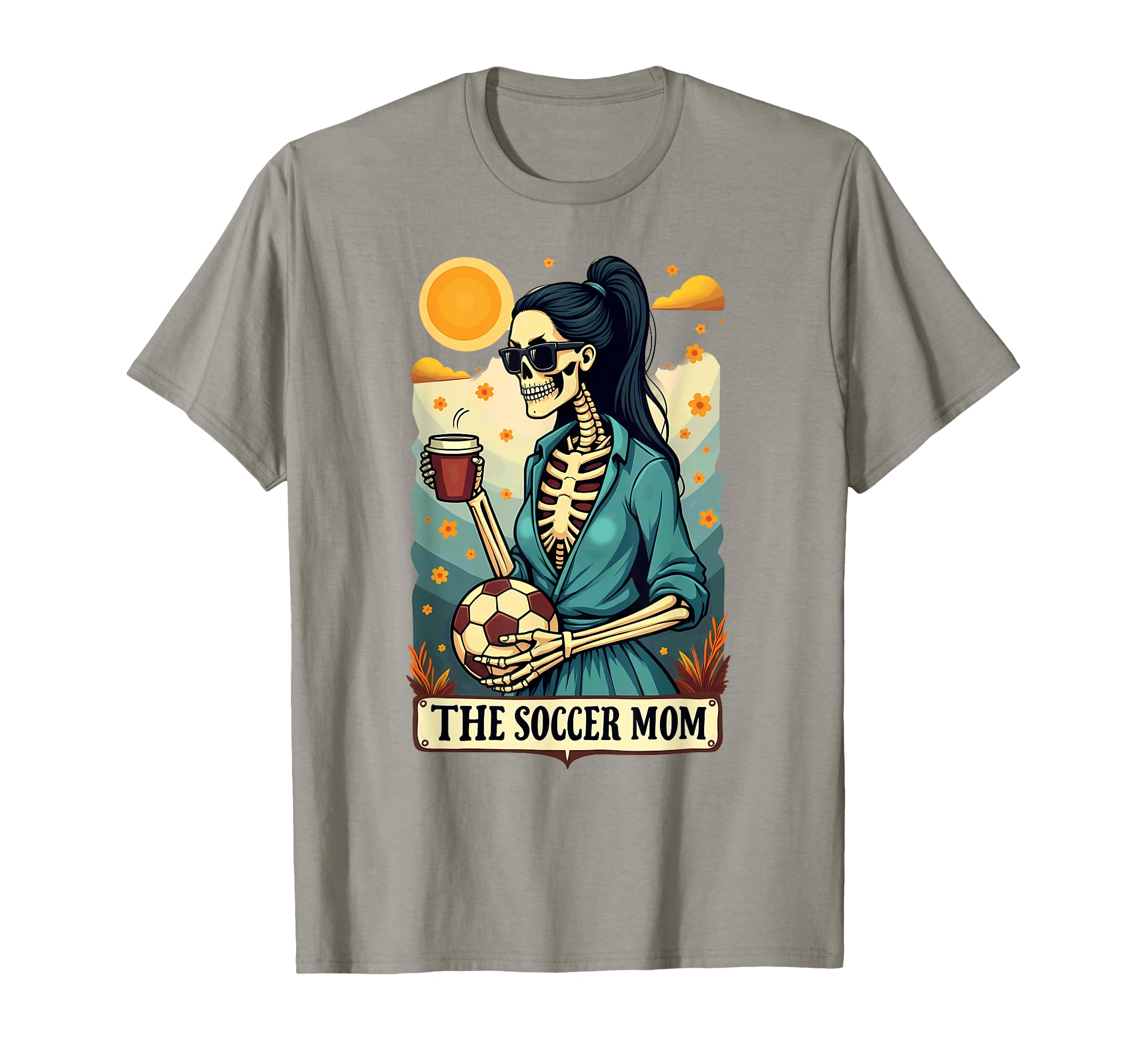 Gothic Tarot Card Skeleton Coffee T-Shirt - Fun Novelty Design Men Women - T-Shirt, Sweatshirt, Hoodie