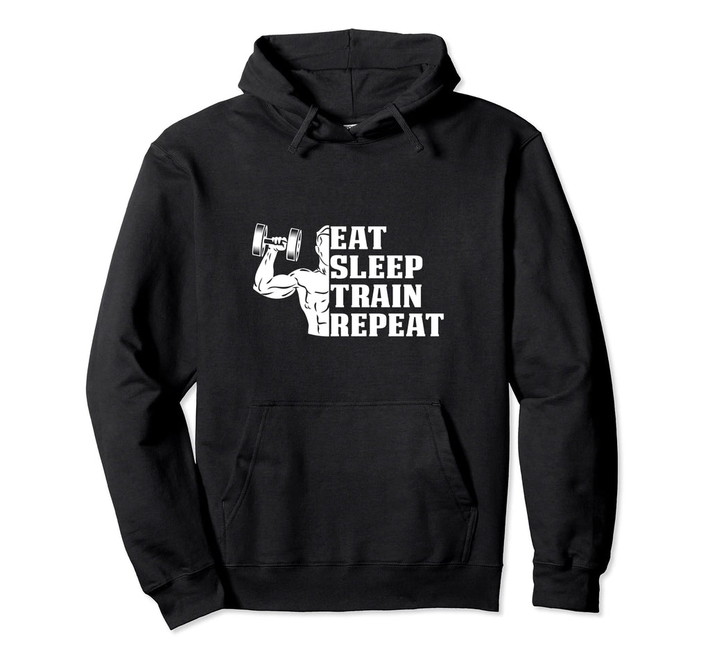 Eat Sleep Train Repeat Sport Lovers Hoodie - Unique Graphic Men Women - T-Shirt, Sweatshirt, Hoodie