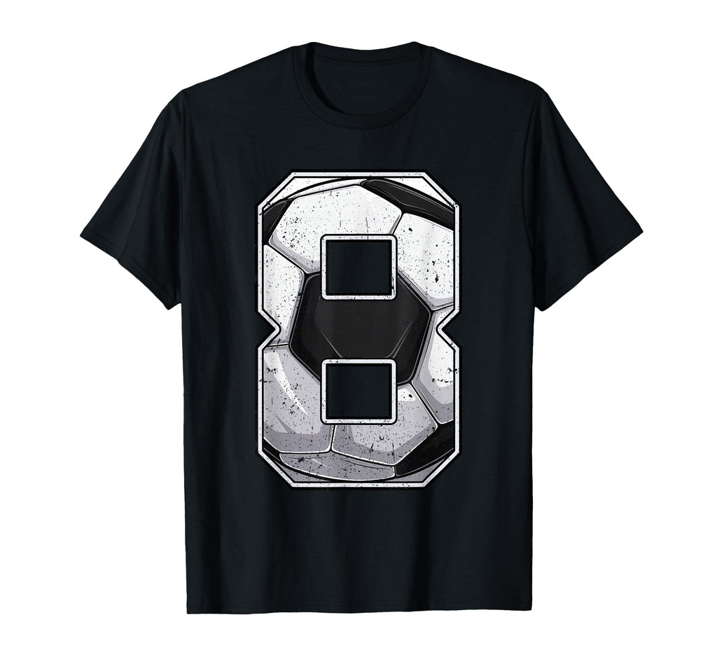 Soccer Eighth 8Th Birthday Eight 8 T-Shirt - Minimalist Print for Adults - T-Shirt, Sweatshirt, Hoodie