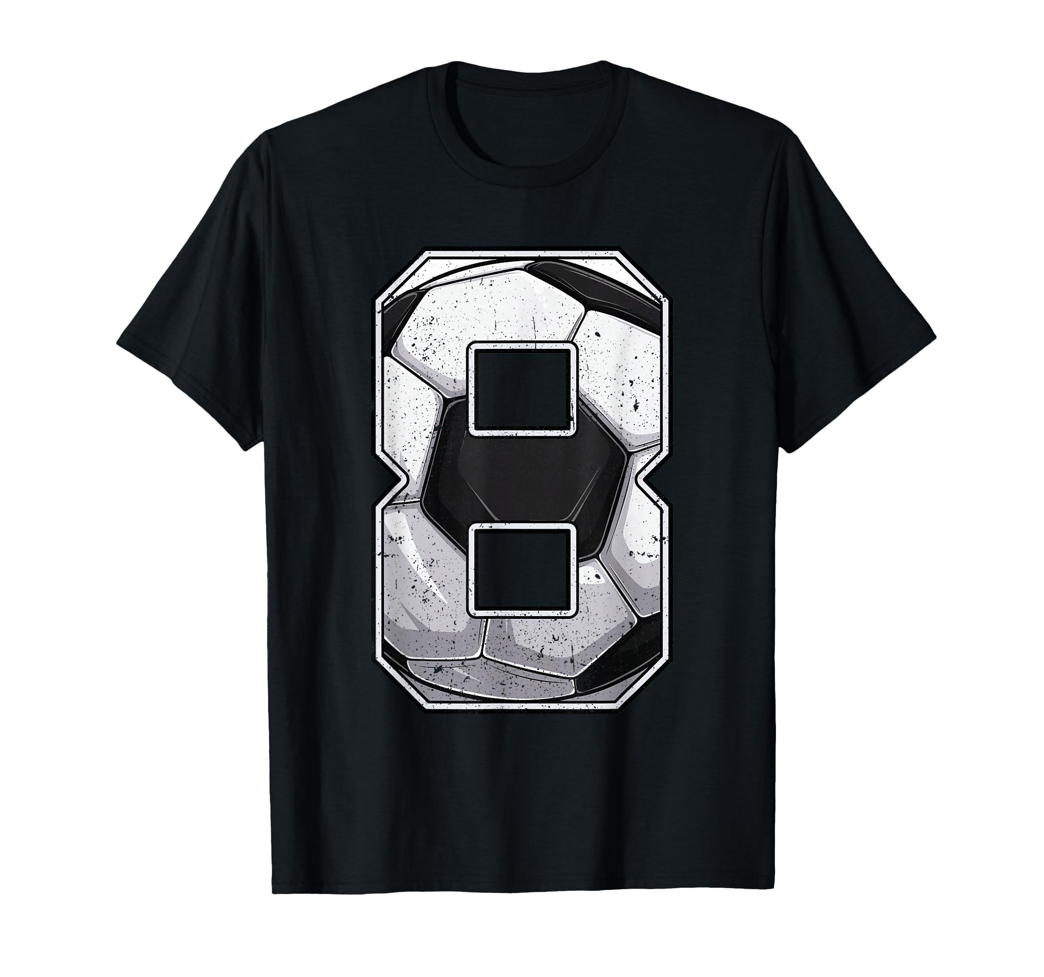 Soccer Eighth 8Th Birthday Eight 8 T-Shirt - Minimalist Print for Adults - T-Shirt, Sweatshirt, Hoodie