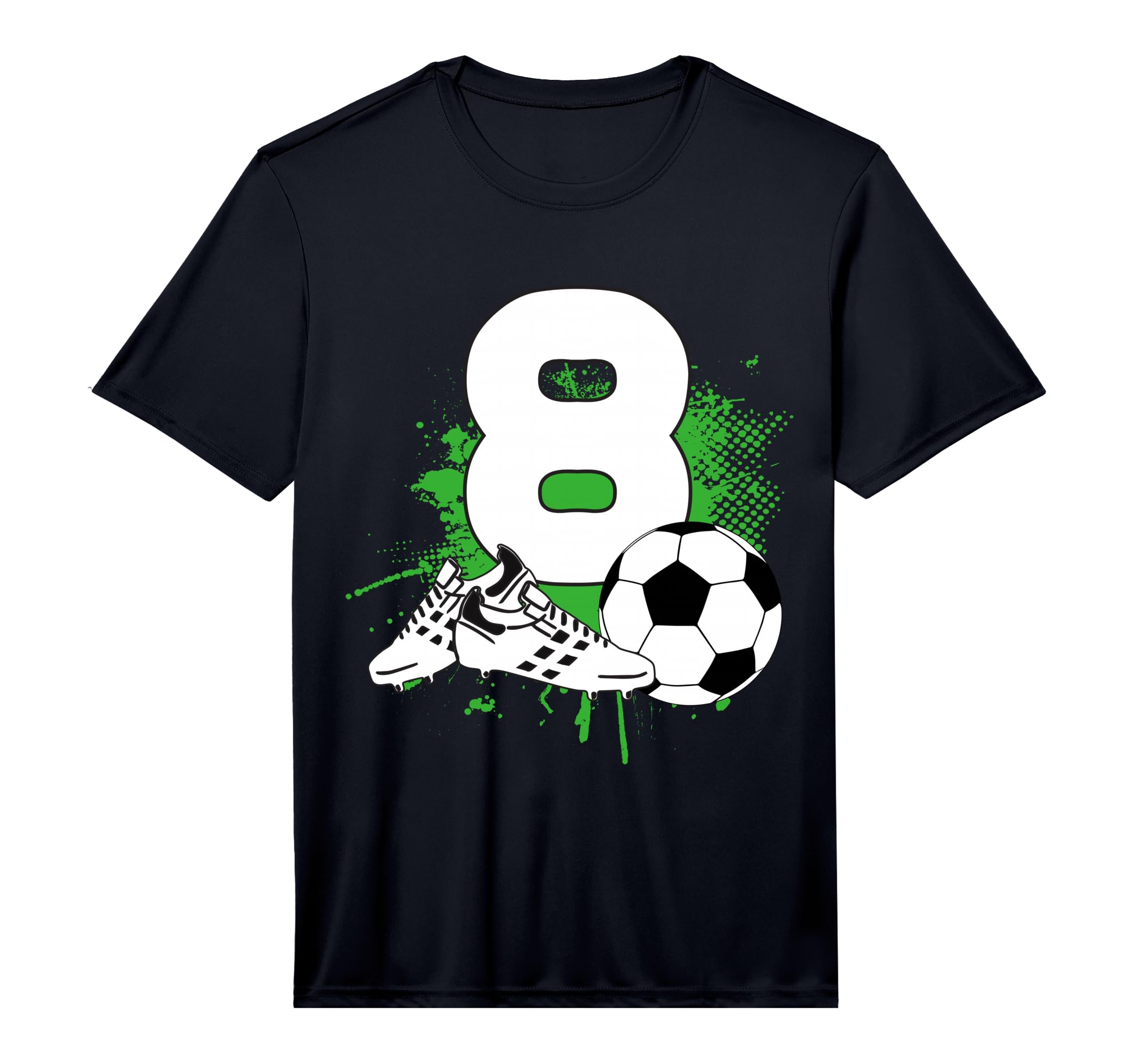 8Th Birthday 8 Years Soccer Football T-Shirt - Trendy Graphic Men Women - T-Shirt, Sweatshirt, Hoodie
