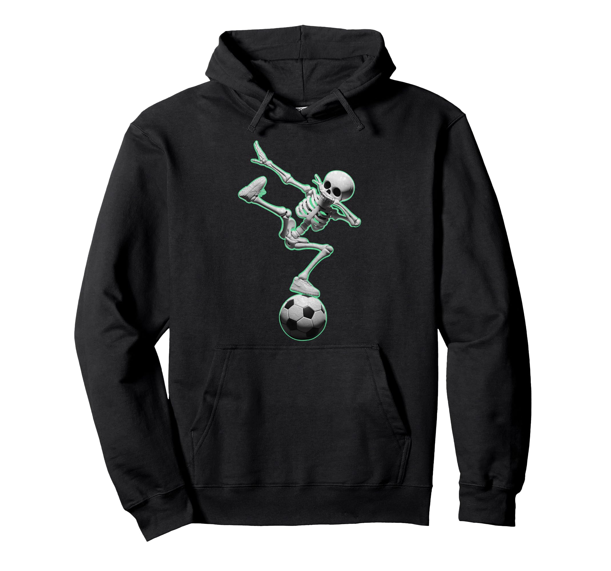 Dabbing Skeleton Soccer Spooky Season Hoodie - Aesthetic Graphic Unisex - T-Shirt, Sweatshirt, Hoodie