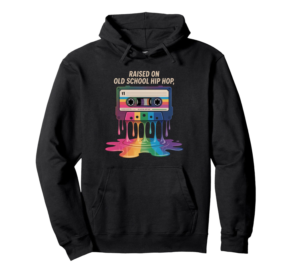 90S Hip Hop Cassette Music Old School Hoodie - Custom Art Print for Adults - T-Shirt, Sweatshirt, Hoodie