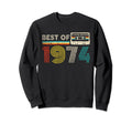 Best 1974 Birthday 1974 Cassette Tape Sweatshirt - Trendy Graphic Men Women - T-Shirt, Sweatshirt, Hoodie