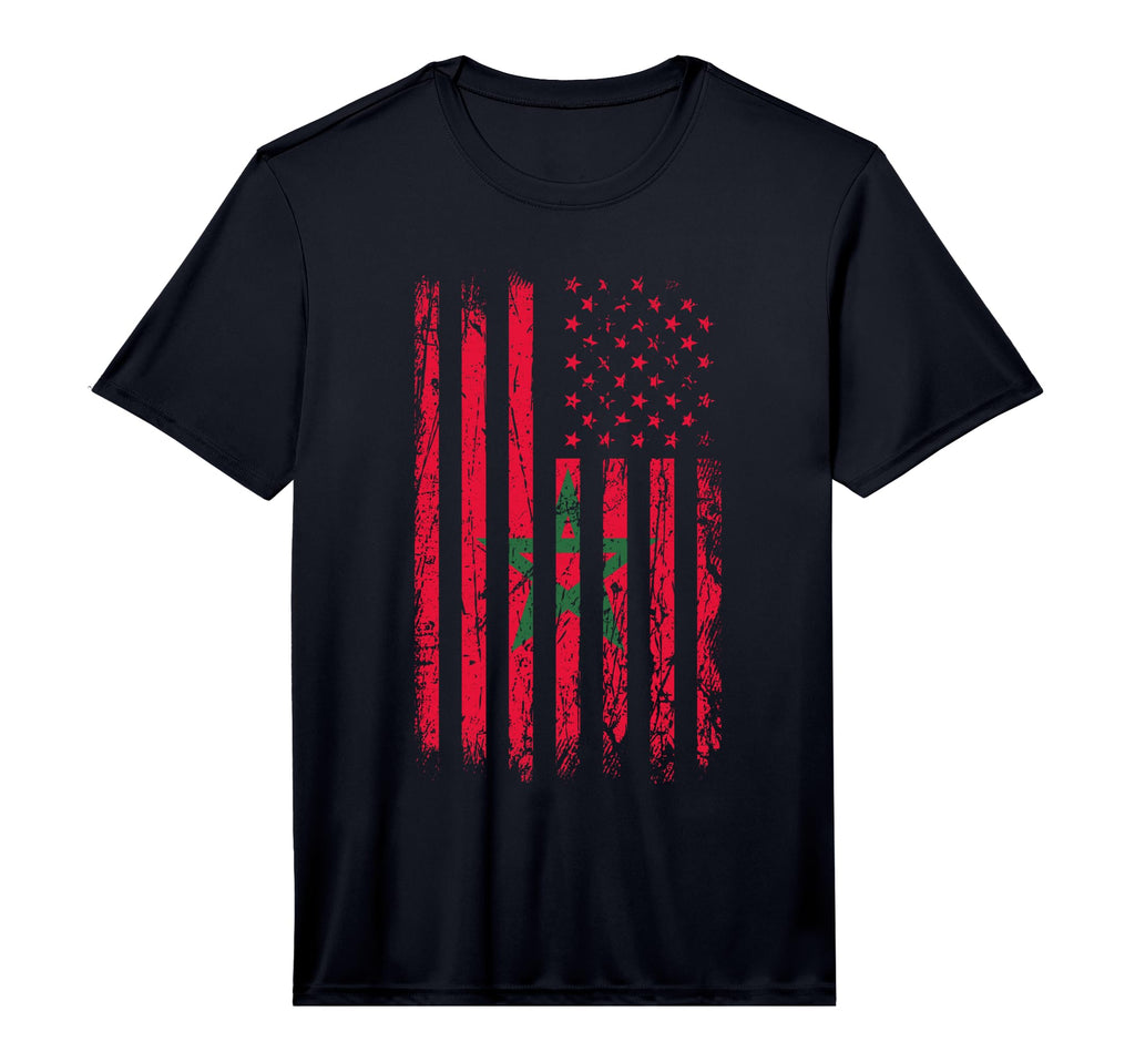 Moorish American Morocco Flag Moroccan T-Shirt - Novelty Apparel Men Women - T-Shirt, Sweatshirt, Hoodie