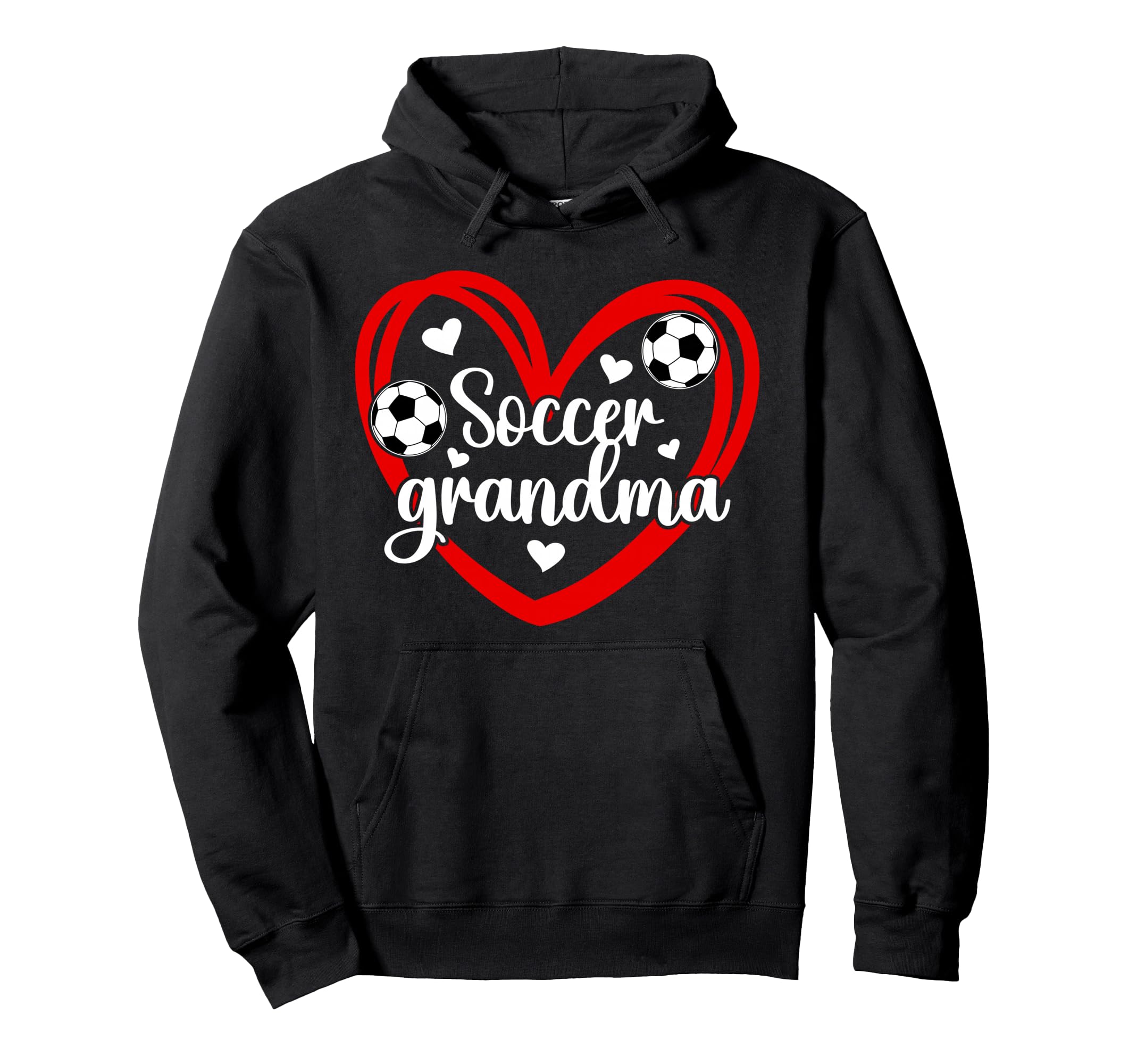Soccer Grandma Heart Grandma Soccer Hoodie - Unique Graphic Men Women - T-Shirt, Sweatshirt, Hoodie