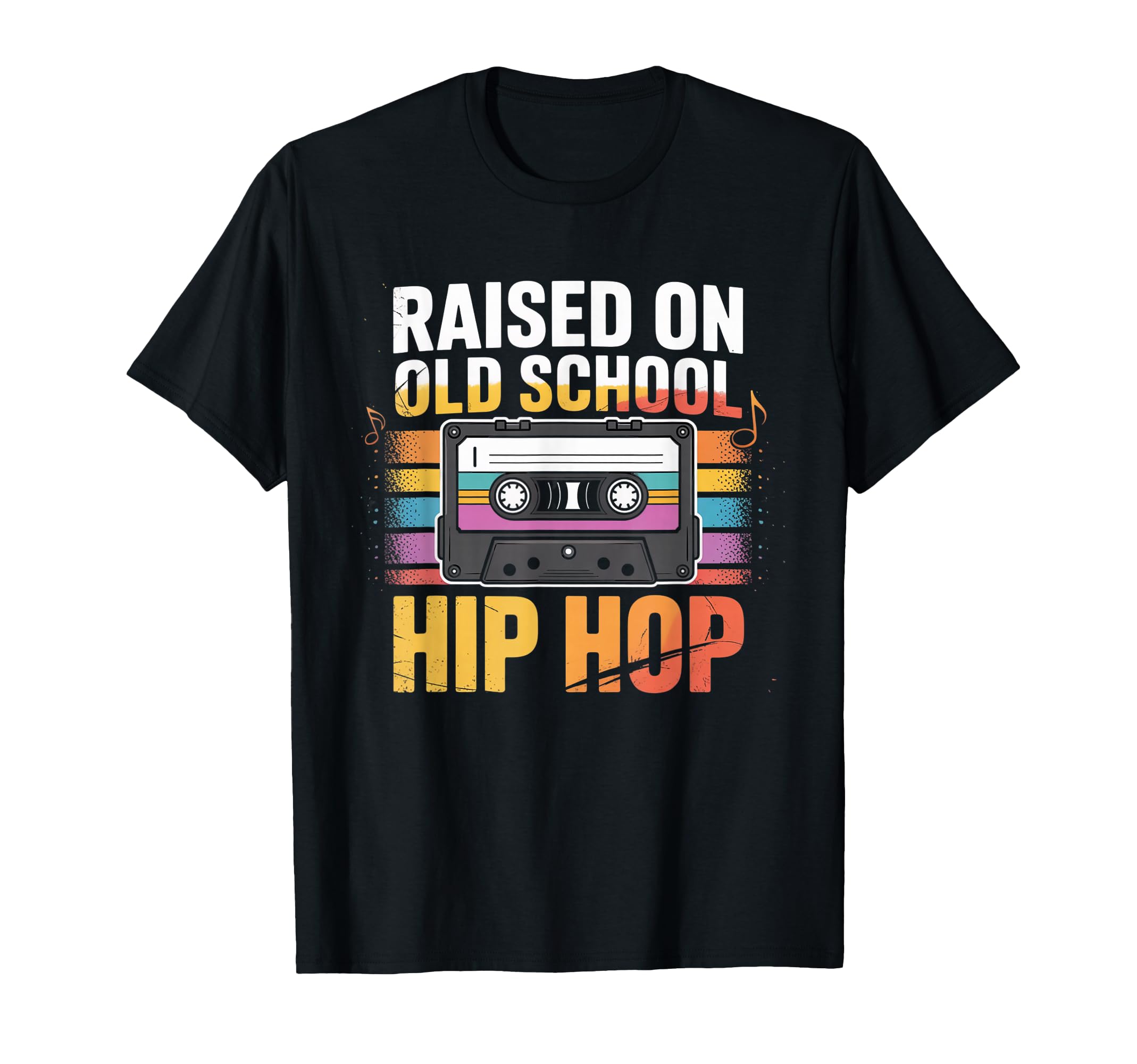 Raised Old School Hip Hop Cassette T-Shirt - Unique Graphic Men Women - T-Shirt, Sweatshirt, Hoodie
