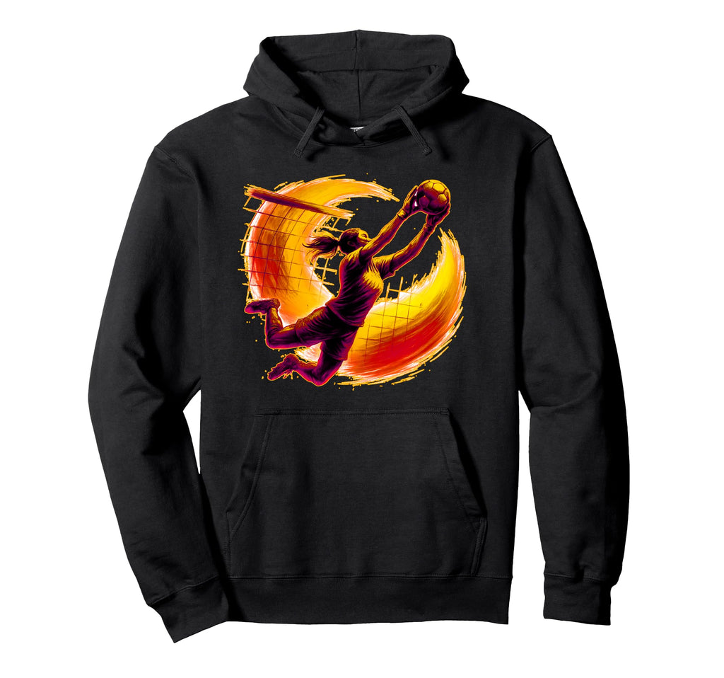 Womens Soccer Goalie Diving To Stop Hoodie - Minimalist Print for Adults - T-Shirt, Sweatshirt, Hoodie