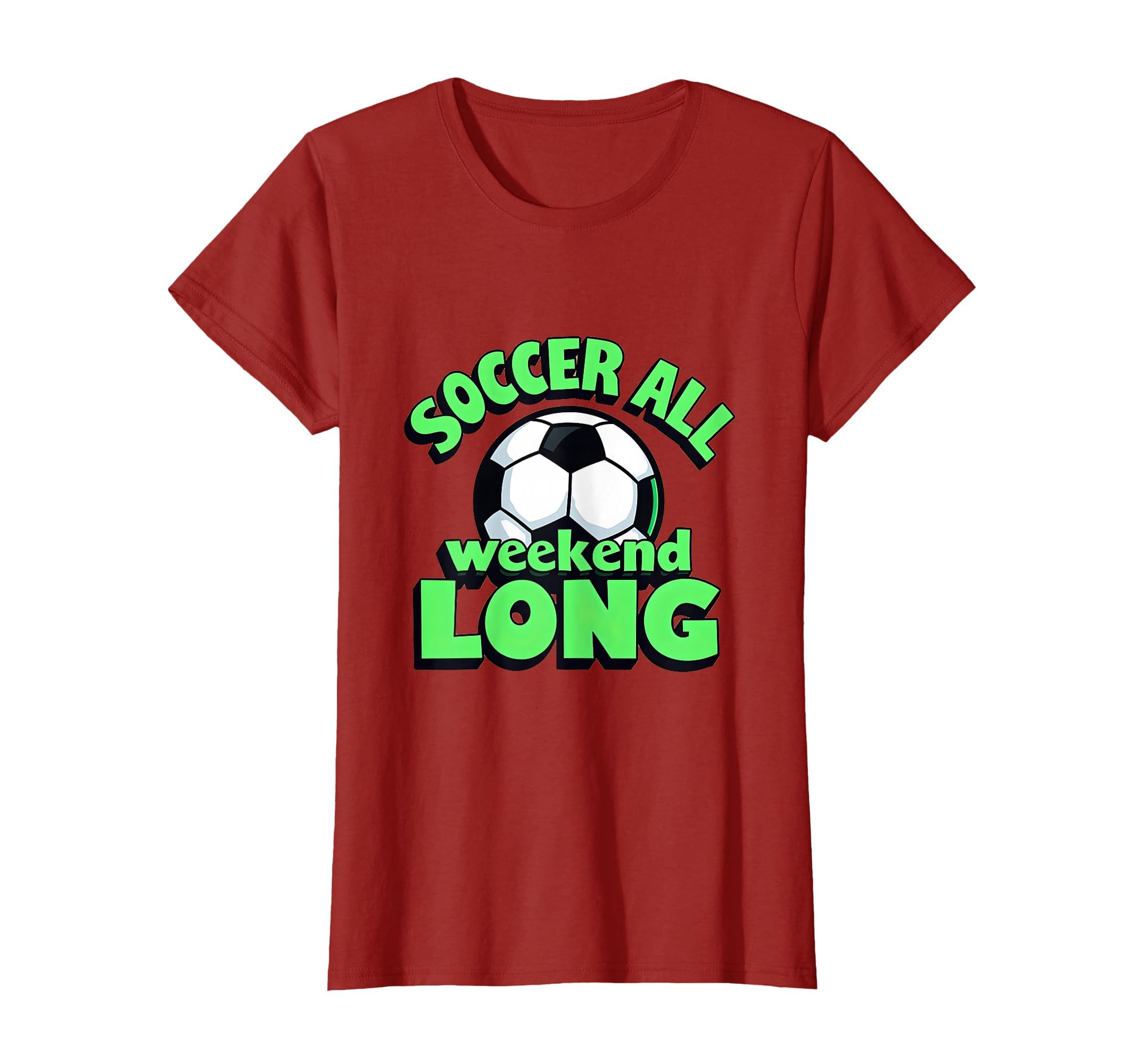 Soccer All Weekend Long Athletic T-Shirt - Unique Graphic for Adults - T-Shirt, Sweatshirt, Hoodie