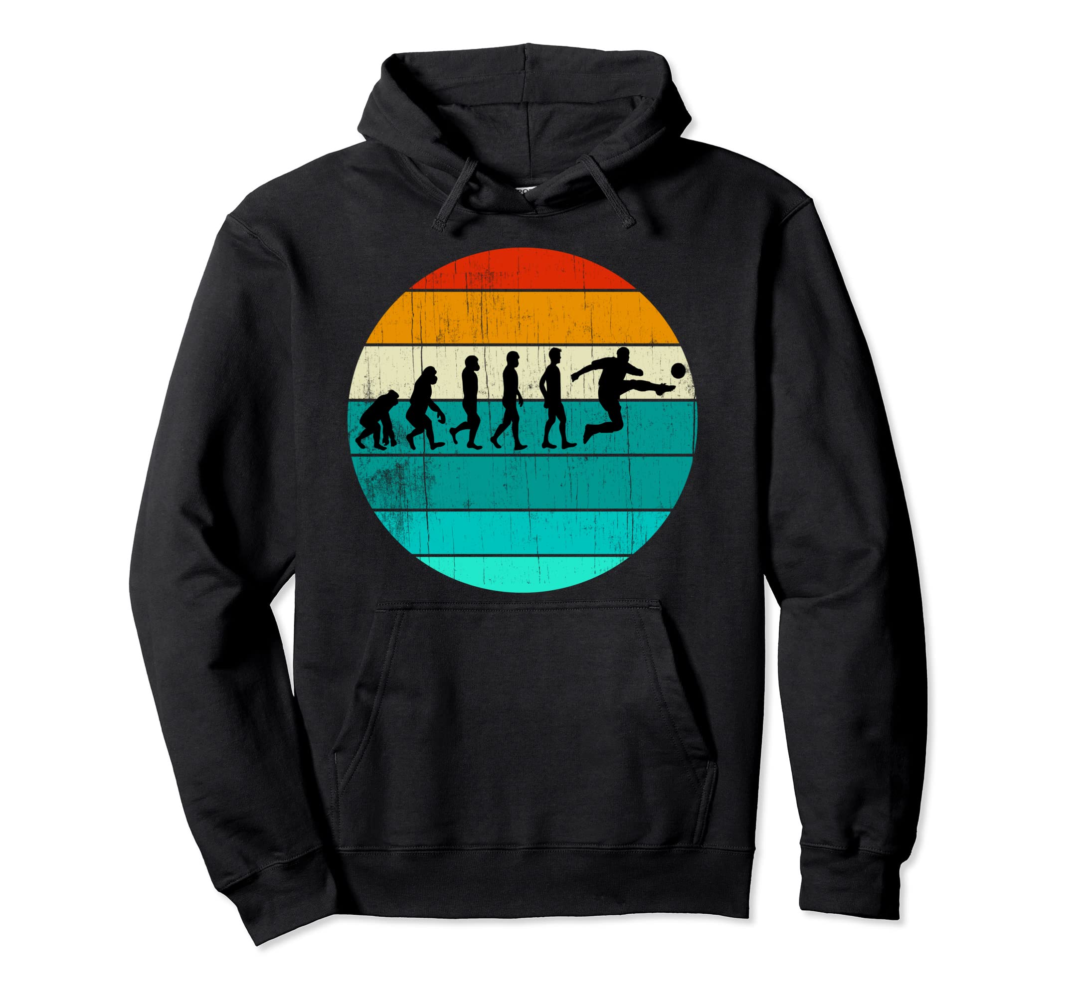Football Evolution Footballer Hoodie - Casual Everyday Wear Men Women - T-Shirt, Sweatshirt, Hoodie