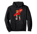 Dabbing Soccer Morocco Jersey Moroccans Hoodie - Graphic Print Unisex - T-Shirt, Sweatshirt, Hoodie