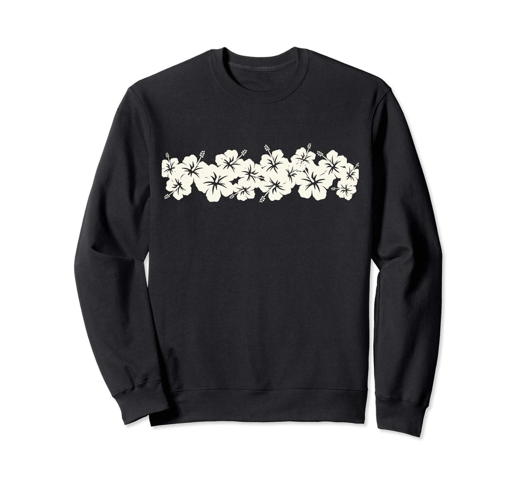 Surfer Floral Hibiscus Flower Row Sweatshirt - Unique Graphic for Adults - T-Shirt, Sweatshirt, Hoodie