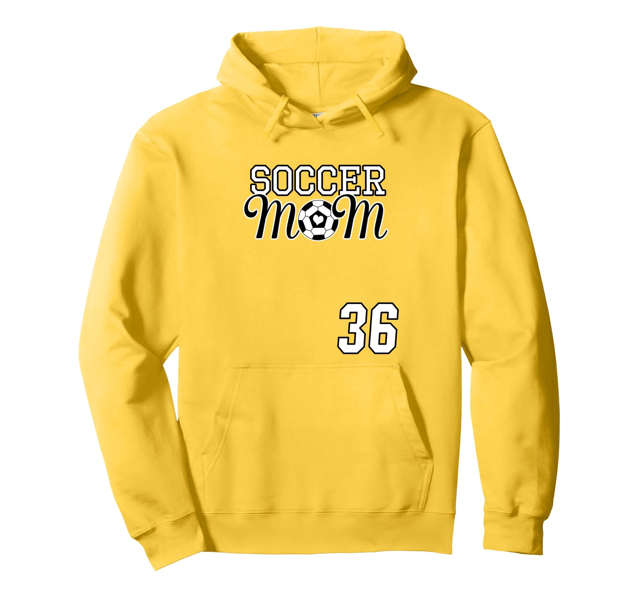 Number 36 Soccer Mom Mothers Day 36 Hoodie - Fun Novelty Design for Adults - T-Shirt, Sweatshirt, Hoodie