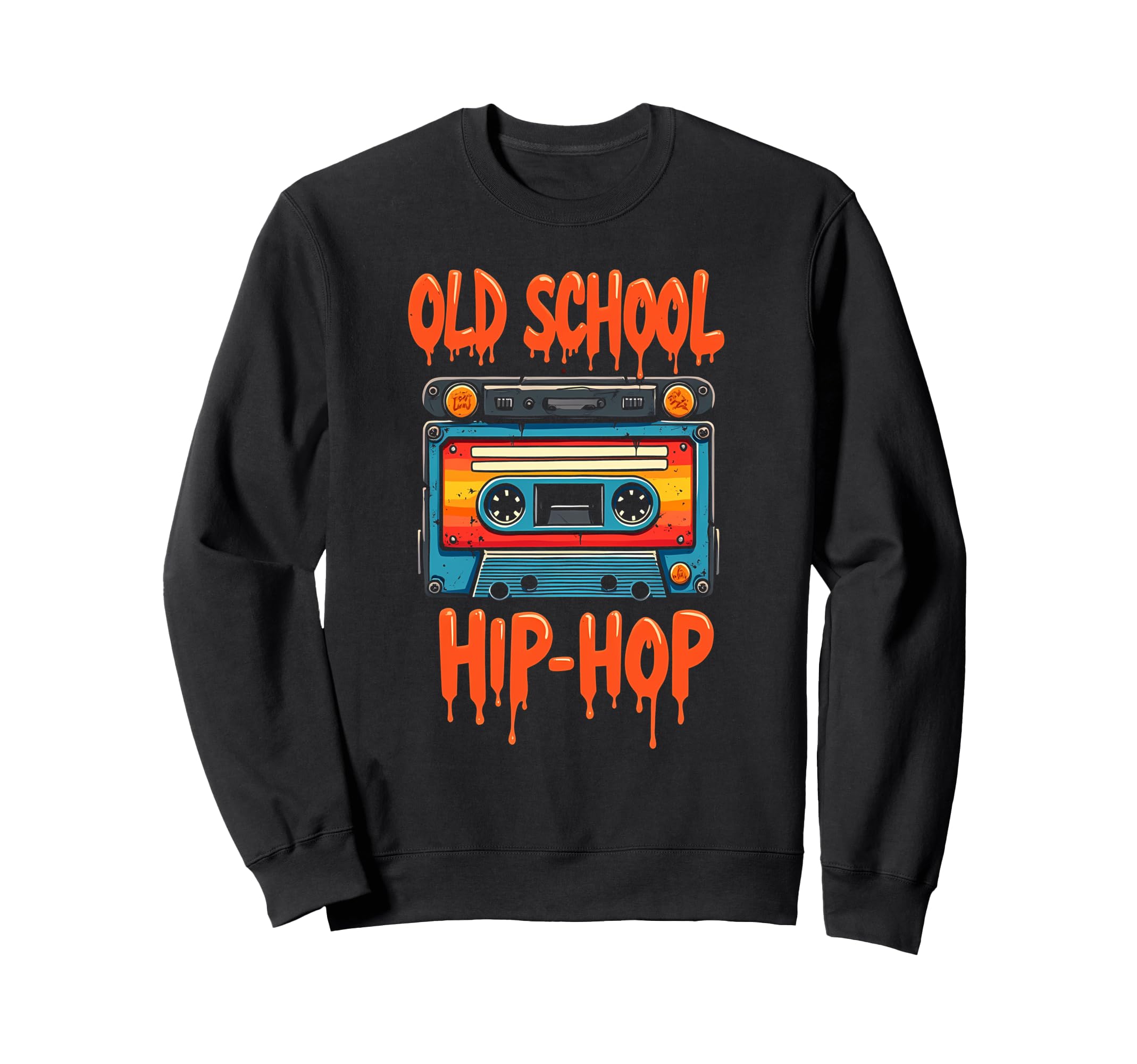 Fun Old School Hiphop Cassette Sweatshirt - Minimalist Print for Adults - T-Shirt, Sweatshirt, Hoodie