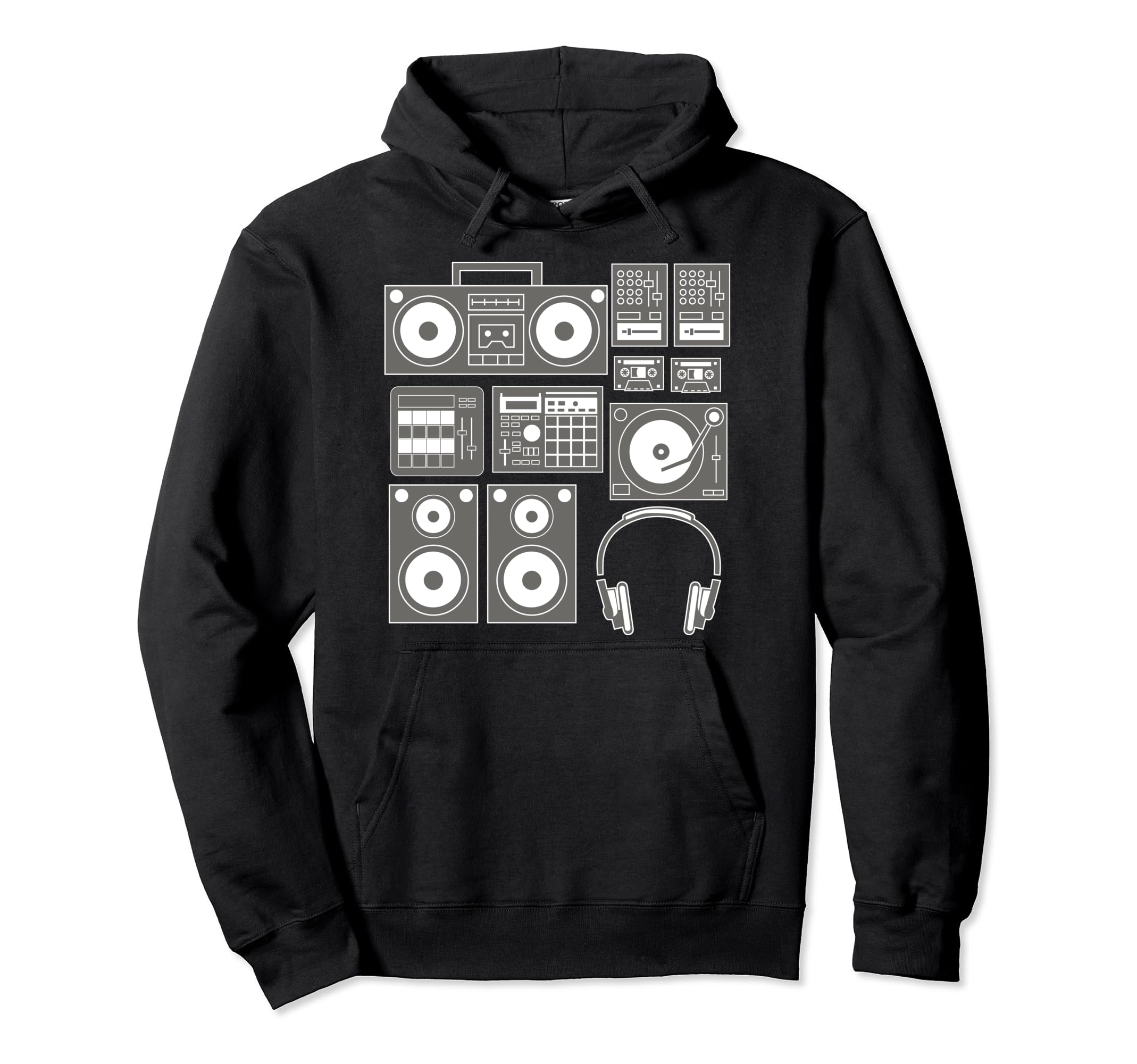 Funny Old School Hip Hop Rapper Beat Hoodie - Fun Novelty Design Unisex - T-Shirt, Sweatshirt, Hoodie