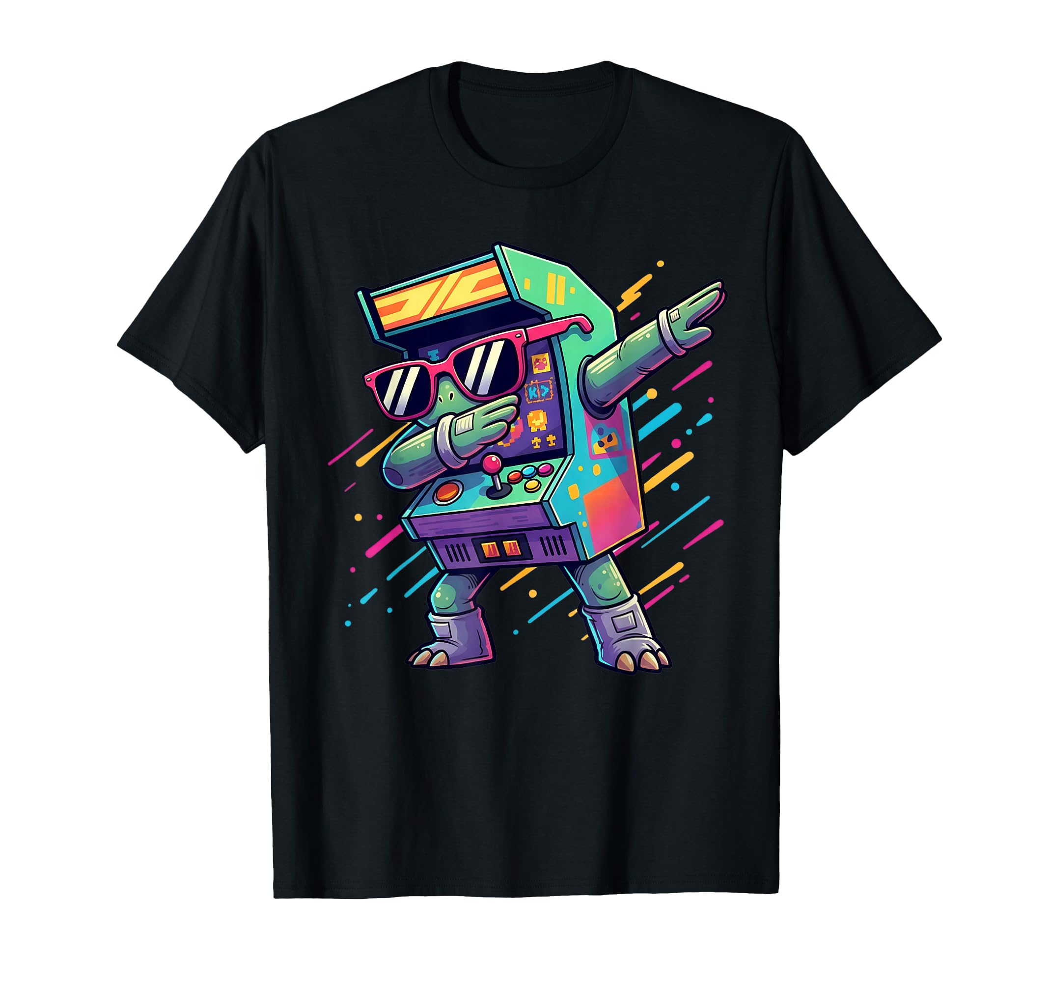 Arcade Cabinet Machine Dabbing 70S T-Shirt - Custom Art Print for Adults - T-Shirt, Sweatshirt, Hoodie