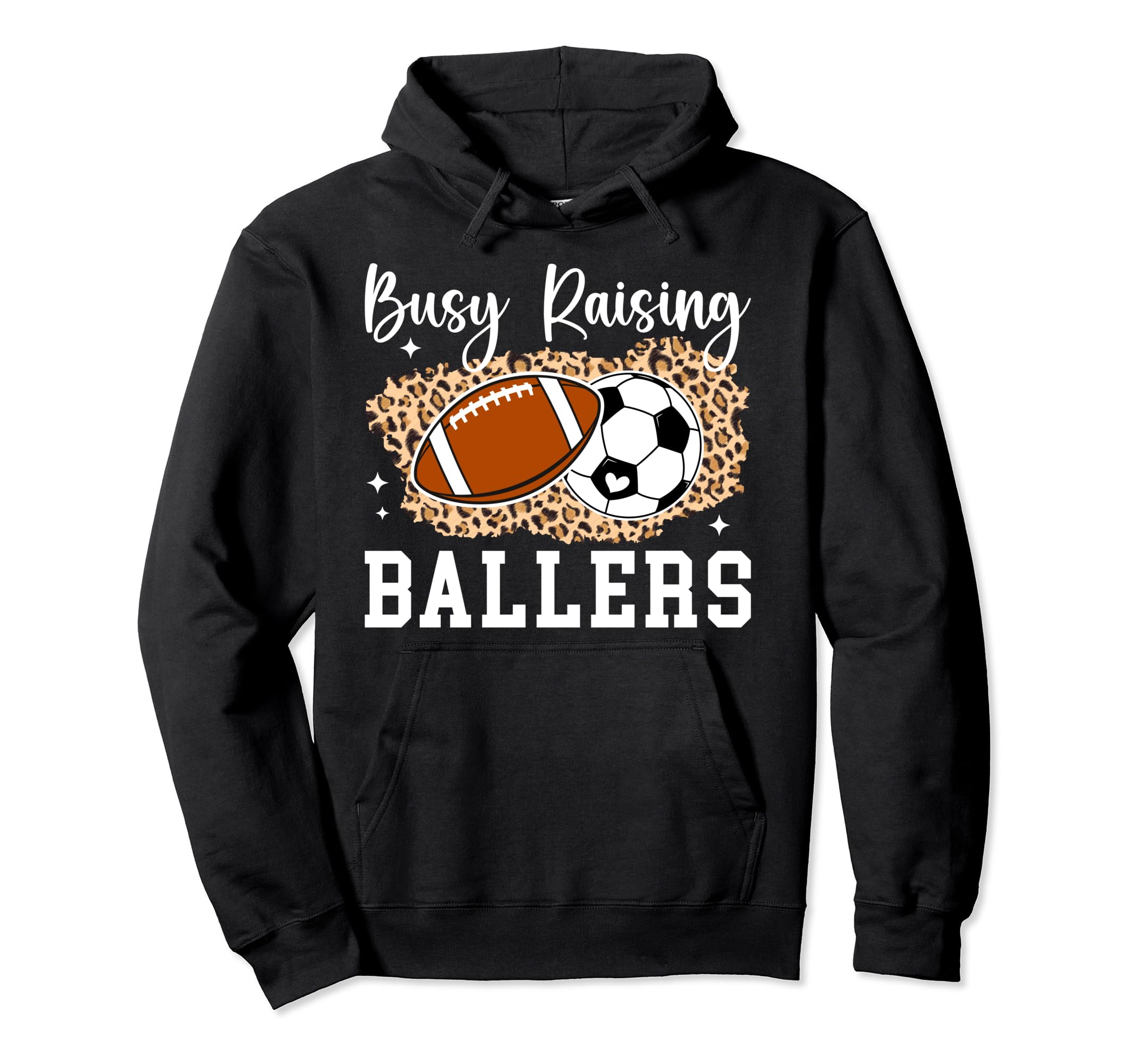 Busy Raising Ballers Football Soccer Hoodie - Minimalist Print for Adults - T-Shirt, Sweatshirt, Hoodie