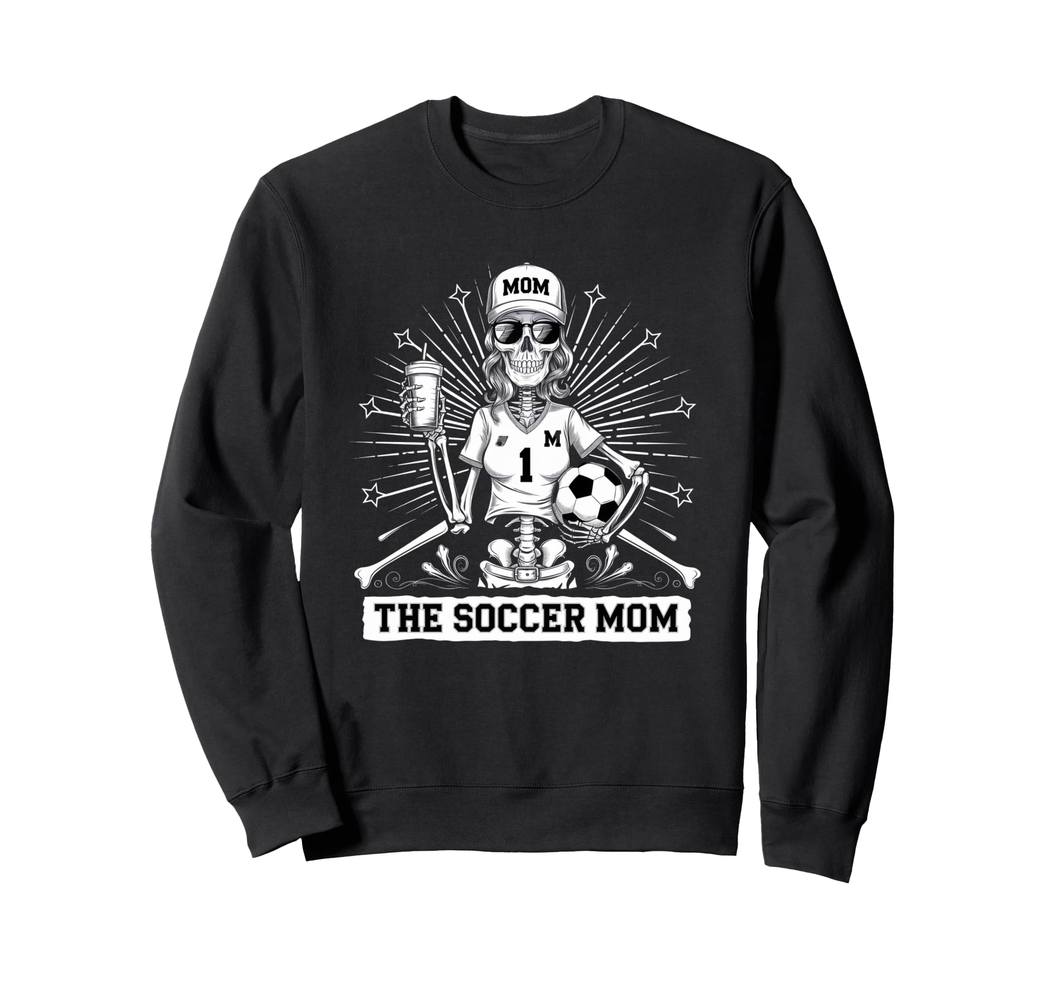 Soccer Mom Skeletton Halloween Sweatshirt - Casual Everyday Wear Unisex - T-Shirt, Sweatshirt, Hoodie