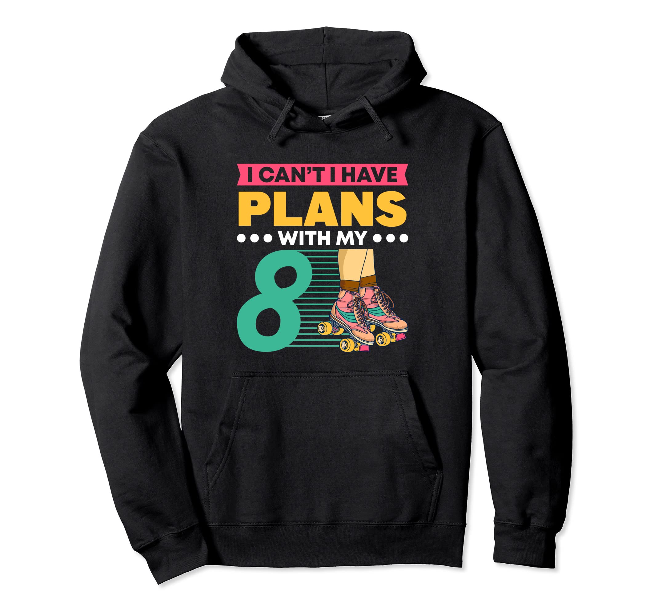80S Party Roller Skating Rollerskate Hoodie - Novelty Apparel Unisex - T-Shirt, Sweatshirt, Hoodie