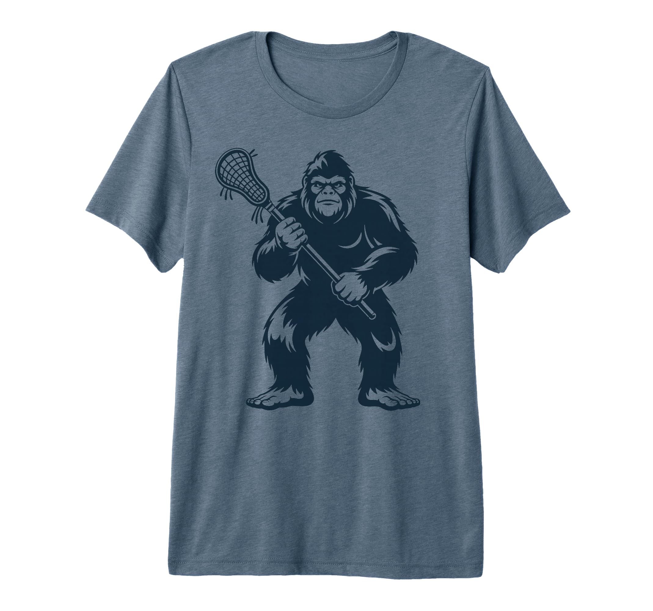 Lacrosse Bigfoot Lax Sasquatch Tri T-Shirt - Fun Novelty Design Unisex - T-Shirt, Sweatshirt, Hoodie