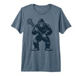 Lacrosse Bigfoot Lax Sasquatch Tri Blend T-Shirt - Unique Graphic Unisex - T-Shirt, Sweatshirt, Hoodie
