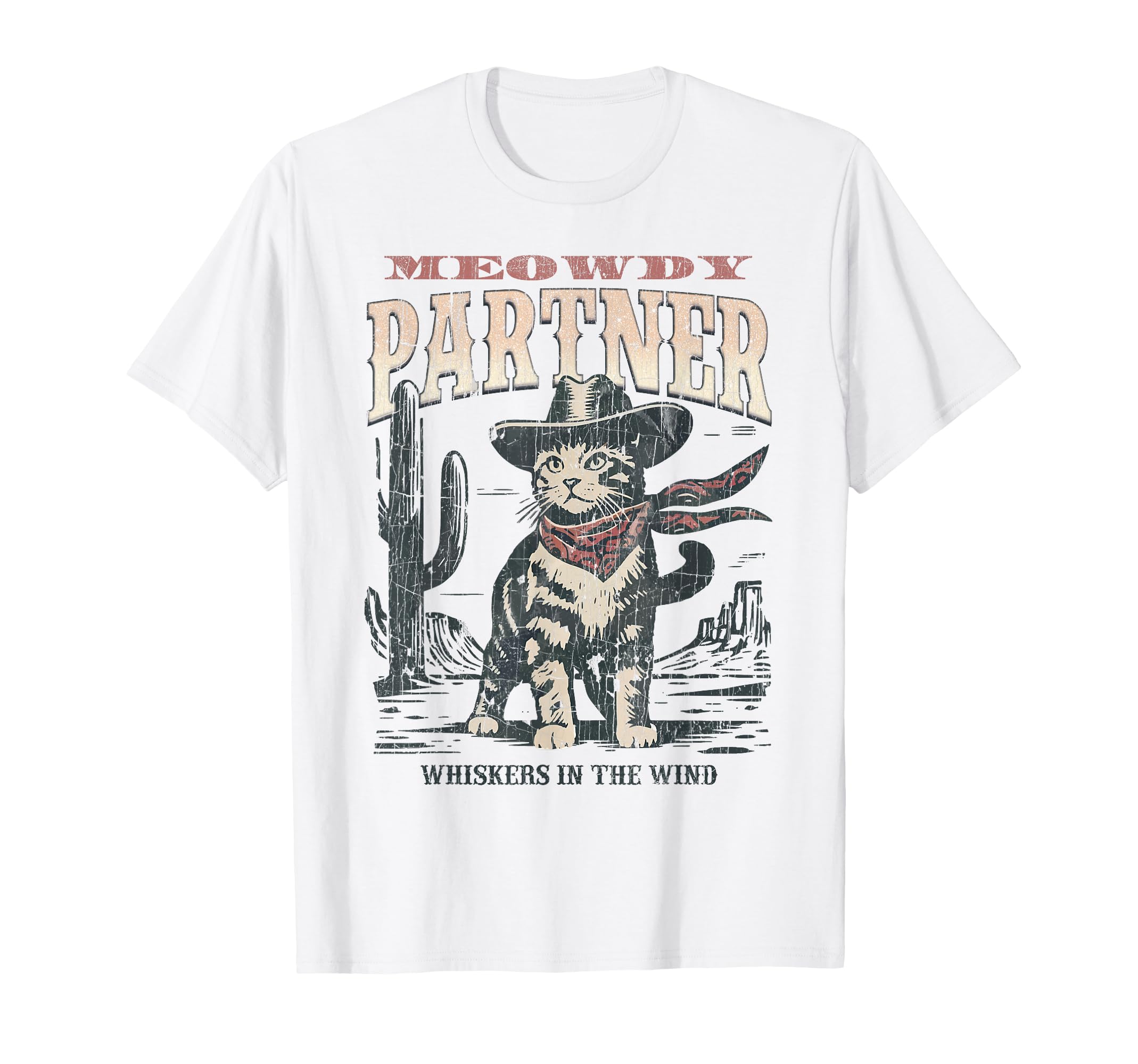 Meowdy Partner Cowboy Cat T-Shirt - Casual Everyday Wear for Adults - T-Shirt, Sweatshirt, Hoodie