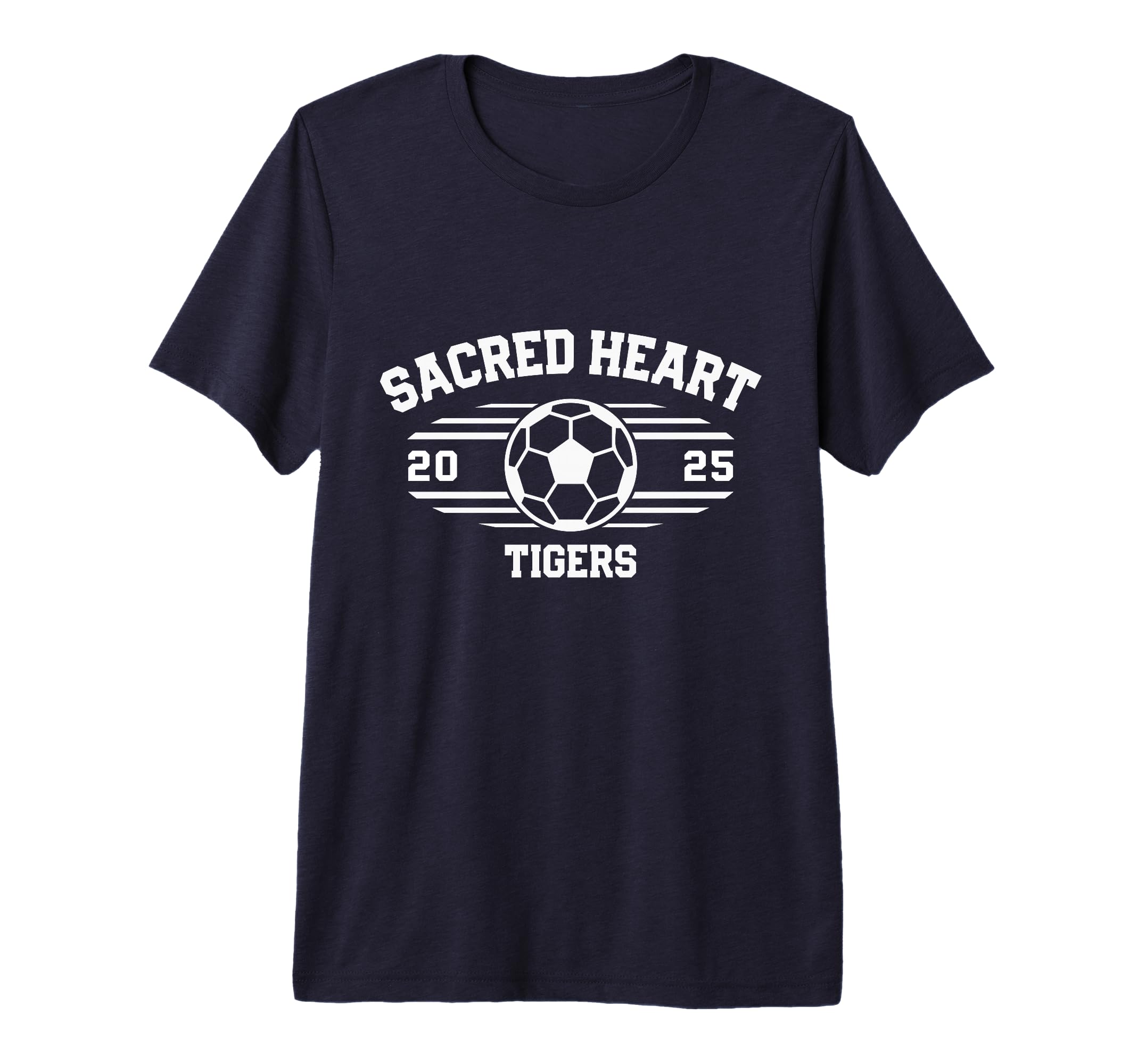 Sacred Heart Tigers Soccer Ball 2025 T-Shirt - Streetwear Style for Adults - T-Shirt, Sweatshirt, Hoodie