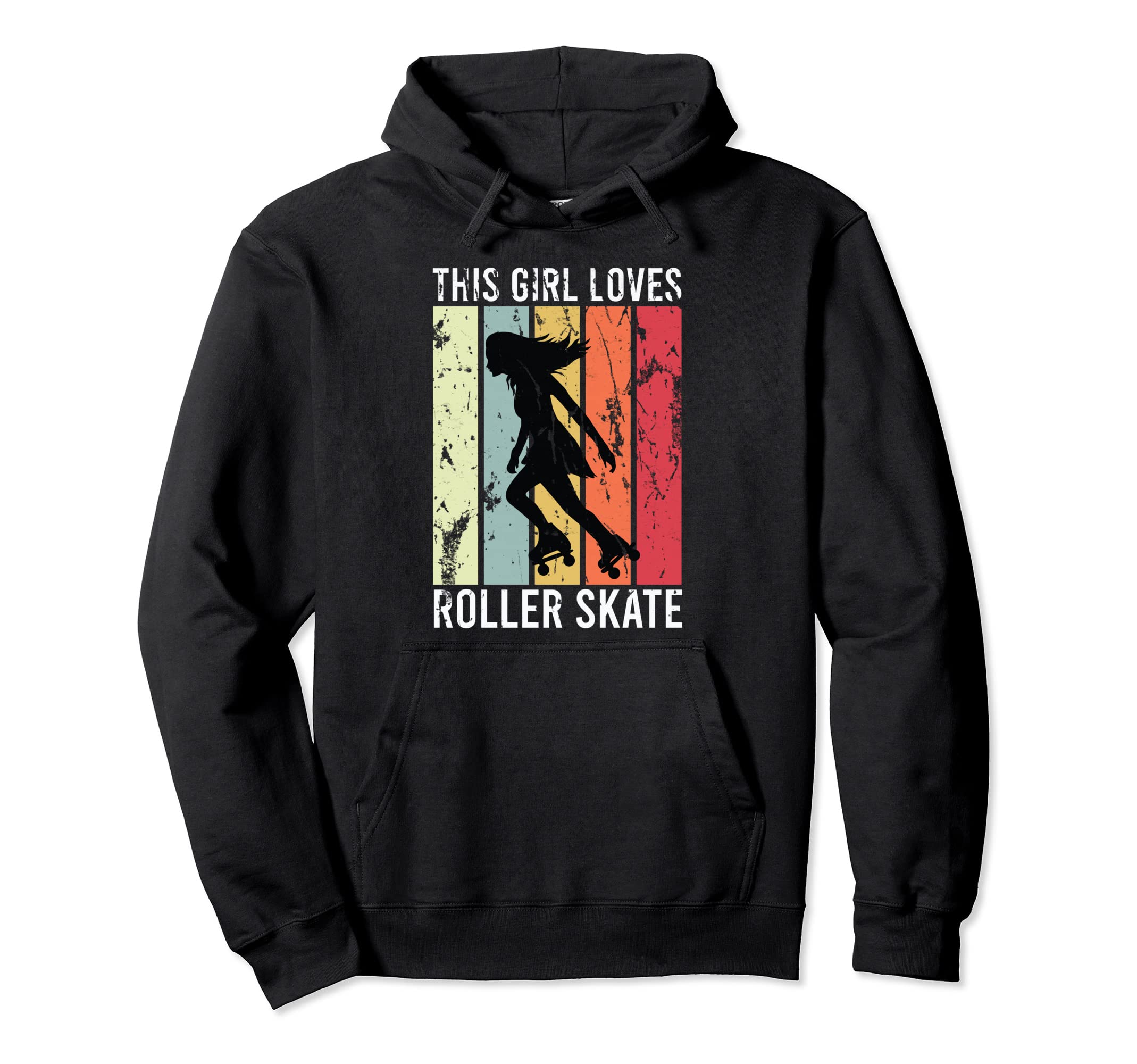 This Loves Roller Skates 70S 80S Skating Hoodie - Unique Graphic Unisex - T-Shirt, Sweatshirt, Hoodie