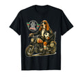 Basset Hound Ride Motorbike Love T-Shirt - Trendy Graphic for Adults - T-Shirt, Sweatshirt, Hoodie
